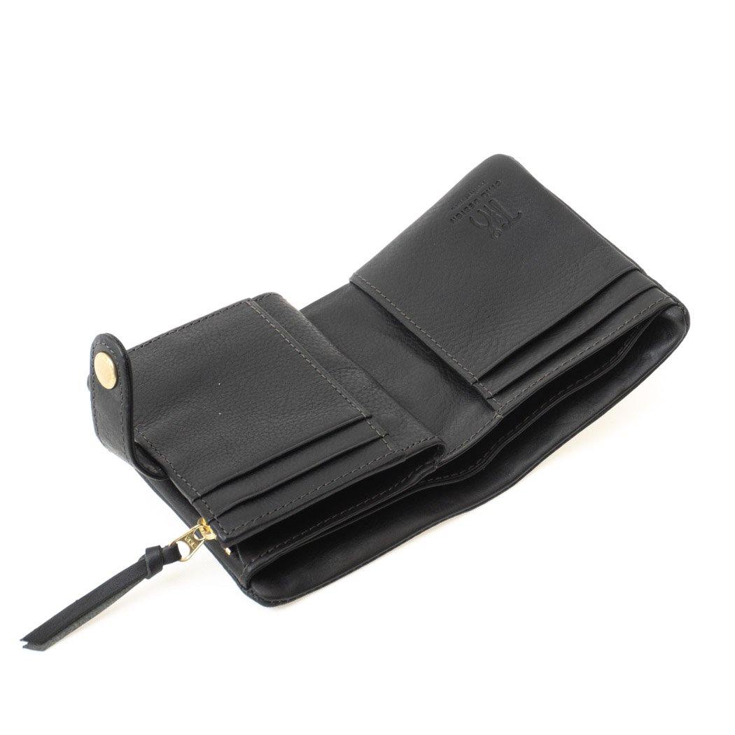 CINQ/　2つ折り財布 col.ブラック　数量限定　縁と金運を結ぶ縁起物五円玉付き！ - haus-netstore