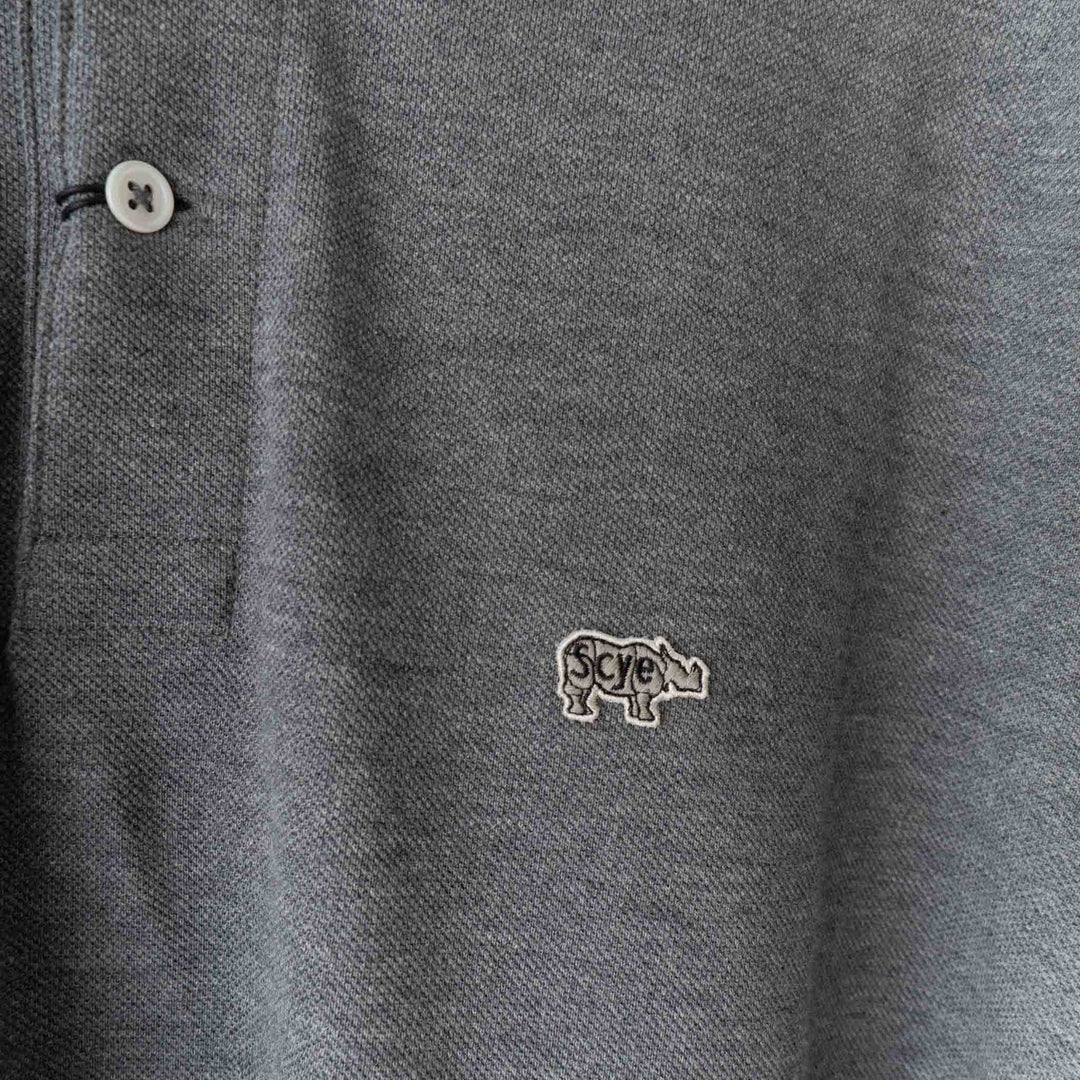 SCYE BASICS/MEN　Cotton Pique Long Sleeved Polo Shirt - haus-netstore