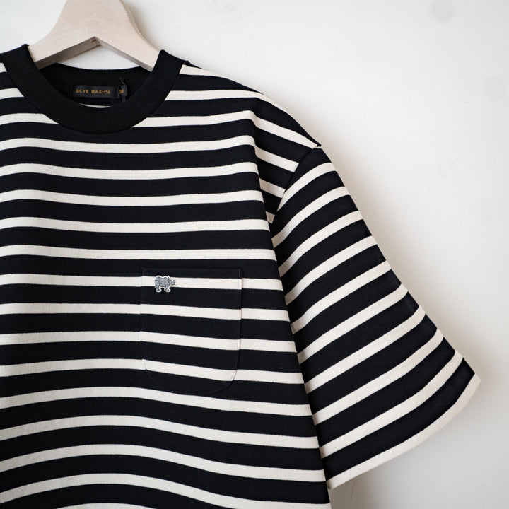 SCYE BASICS/MEN　Striped Cotton Jersey Half Sleeve T-Shirt - haus-netstore
