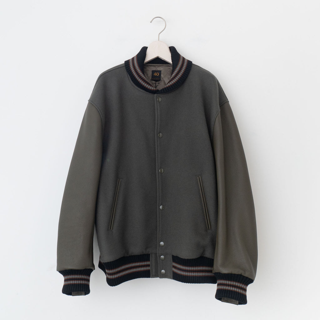 SCYE BASICS/MEN Wool Melton Varsity Jacket – haus-netstore