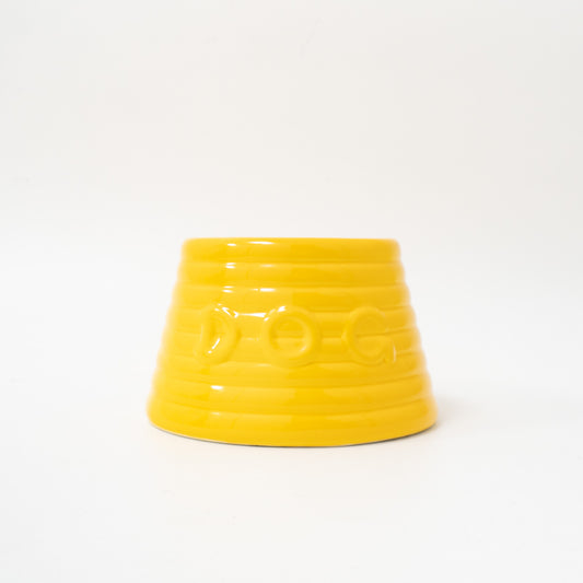 ペット用品 - BAUER POTTERY / RINGWARE DOG BOWL Sサイズ イエロー - haus-netstore