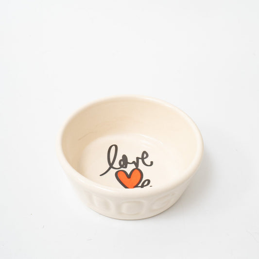ペット用品 - BAUER POTTERY / DOG BOWL / LOVE ME Sサイズ ホワイト - haus-netstore