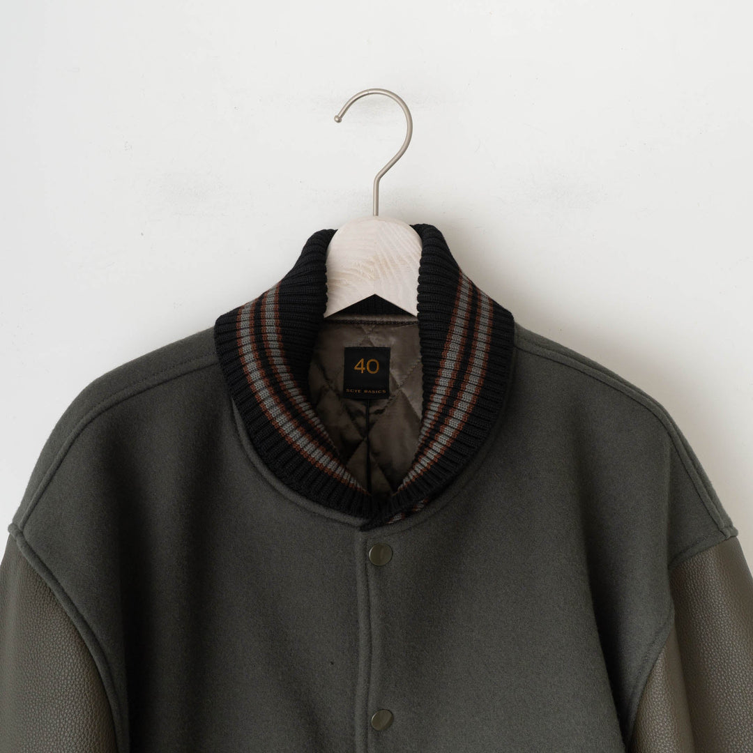 SCYE BASICS/MEN　Wool Melton Varsity Jacket - haus-netstore