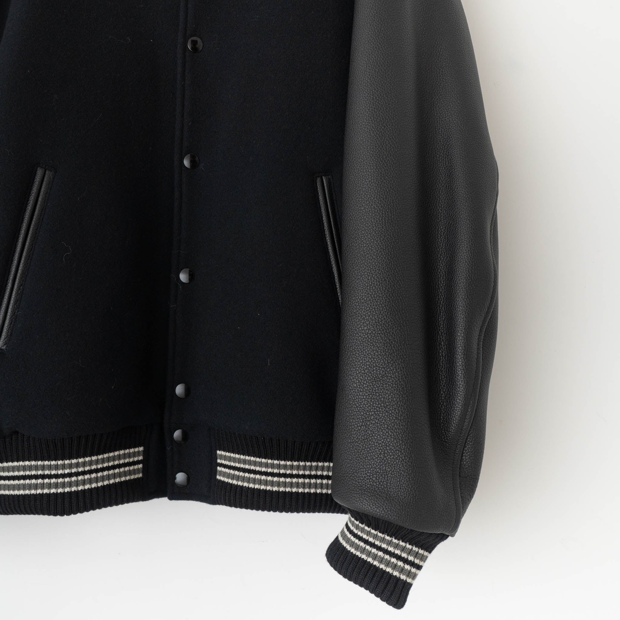 SCYE BASICS/MEN Wool Melton Varsity Jacket – haus-netstore