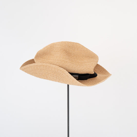 mature ha. /　BIRD'S WORDS Collaboration BOXED HAT raffia 6cm brim CBOX-405PTB-Y - haus-netstore