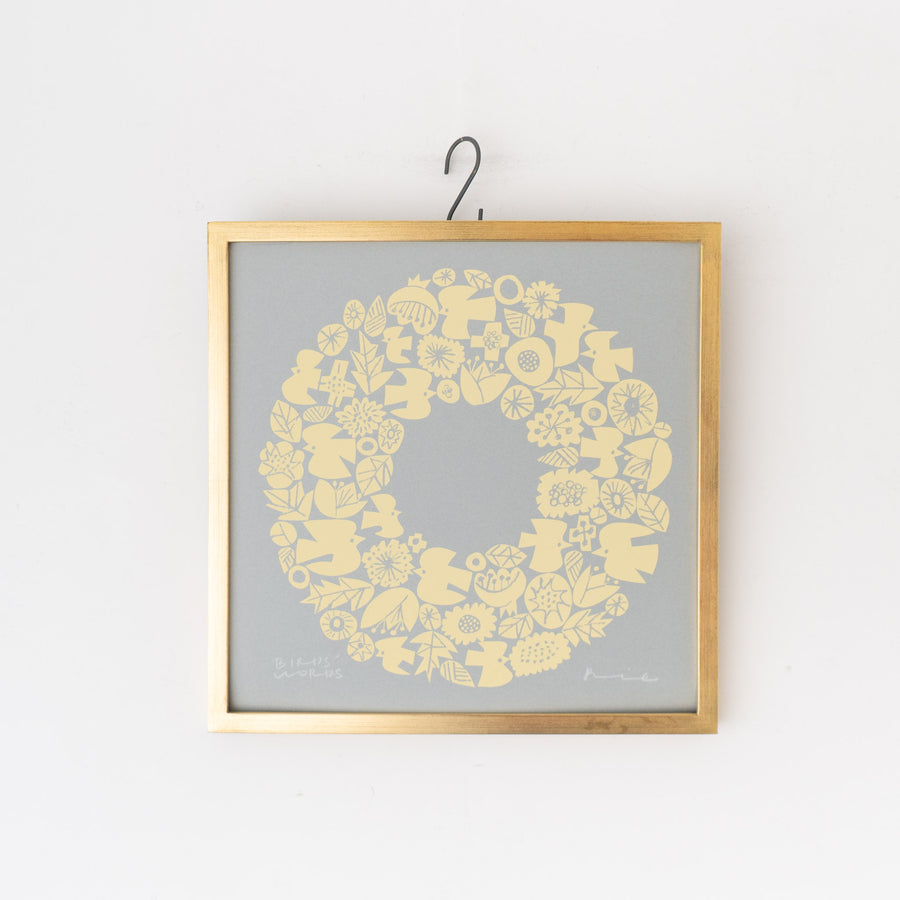 BIRDS' WORDS/　シルクスクリーン 30cm / WREATH-Y - haus-netstore