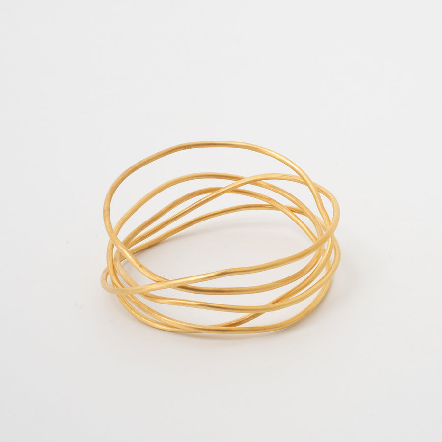 _Fot/　round wire bangle L_ strings gold 1207a_bl - haus-netstore