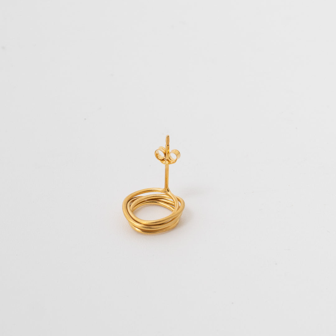 _Fot/　round wire earring _ strings (Pierced earring) gold 1208a_p - haus-netstore