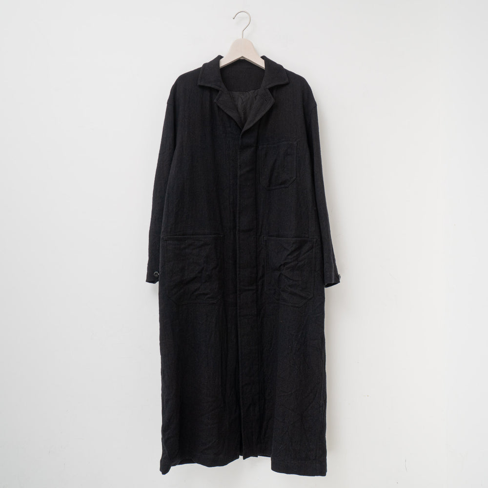 ゴーシュ /　リネンウールヘリンボン ロングワークコート G214-C012 - haus-netstore