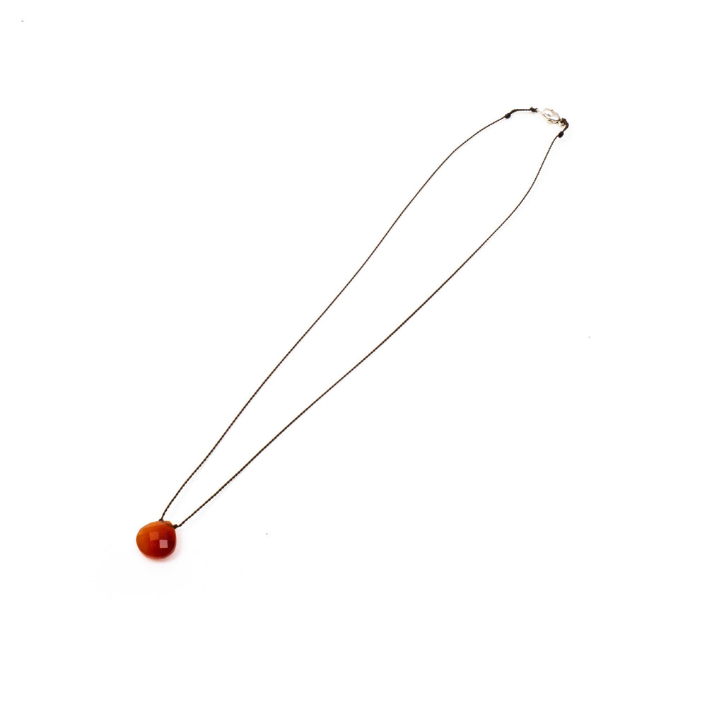 Margaret Solow/　Faceted Stone Necklace col.Carnelian-Y - haus-netstore