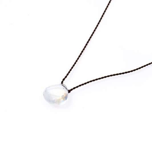 Margaret Solow/　Faceted Stone Necklace col.Rainbow Moonstone-Y - haus-netstore