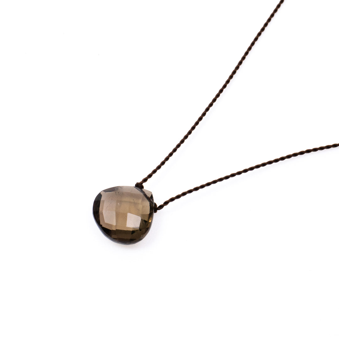 Margaret Solow/　Faceted Stone Necklace col.Smokey Quartz-Y - haus-netstore