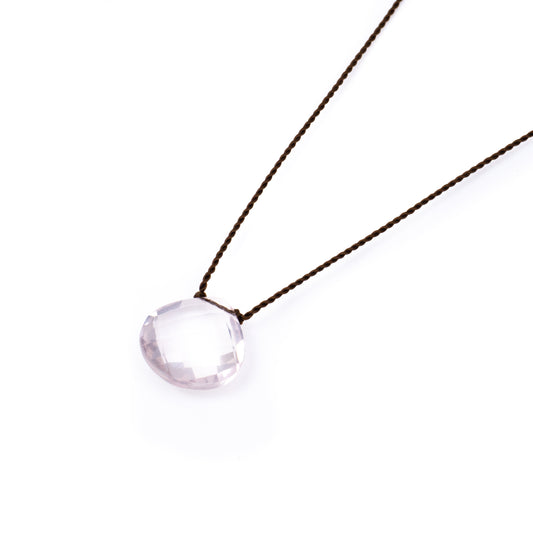Margaret Solow/　Faceted Stone Necklace col.Rose Quartz-YH - haus-netstore