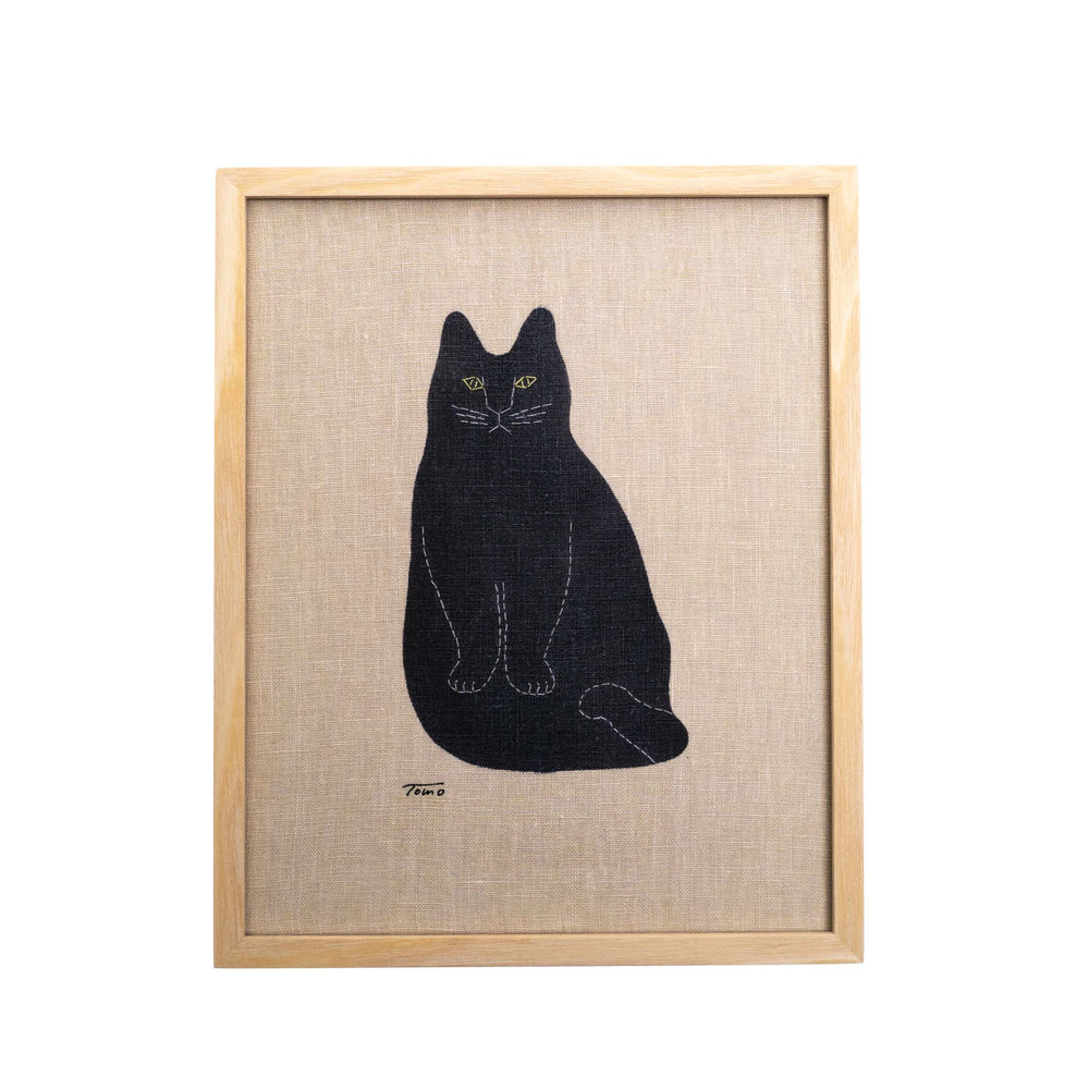 トモタケ/　FRAMED FABRIC 黒ネコ BLACK CAT - haus-netstore