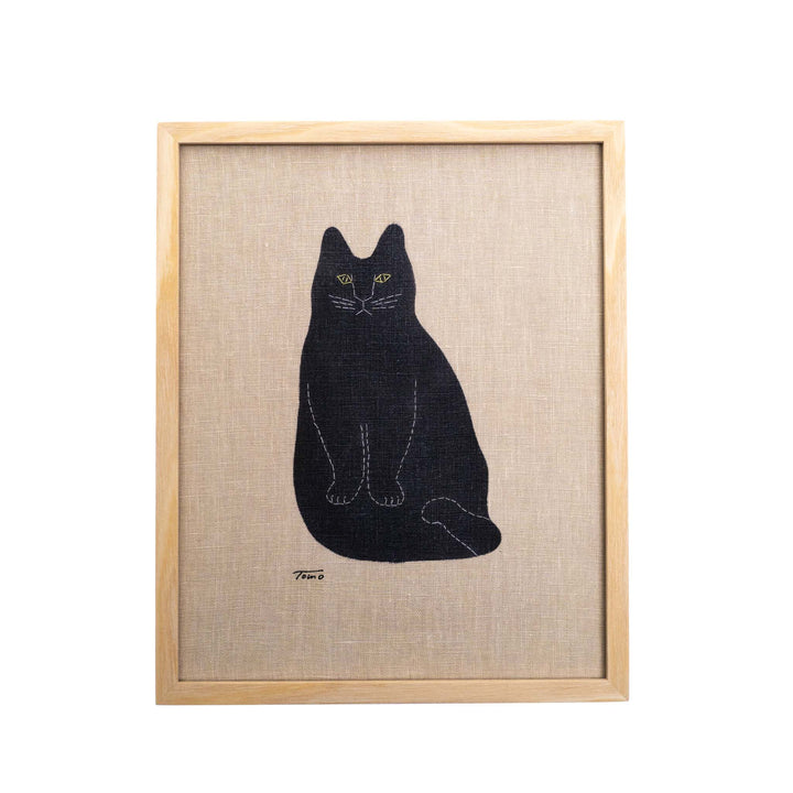 トモタケ/　FRAMED FABRIC 黒ネコ BLACK CAT - haus-netstore