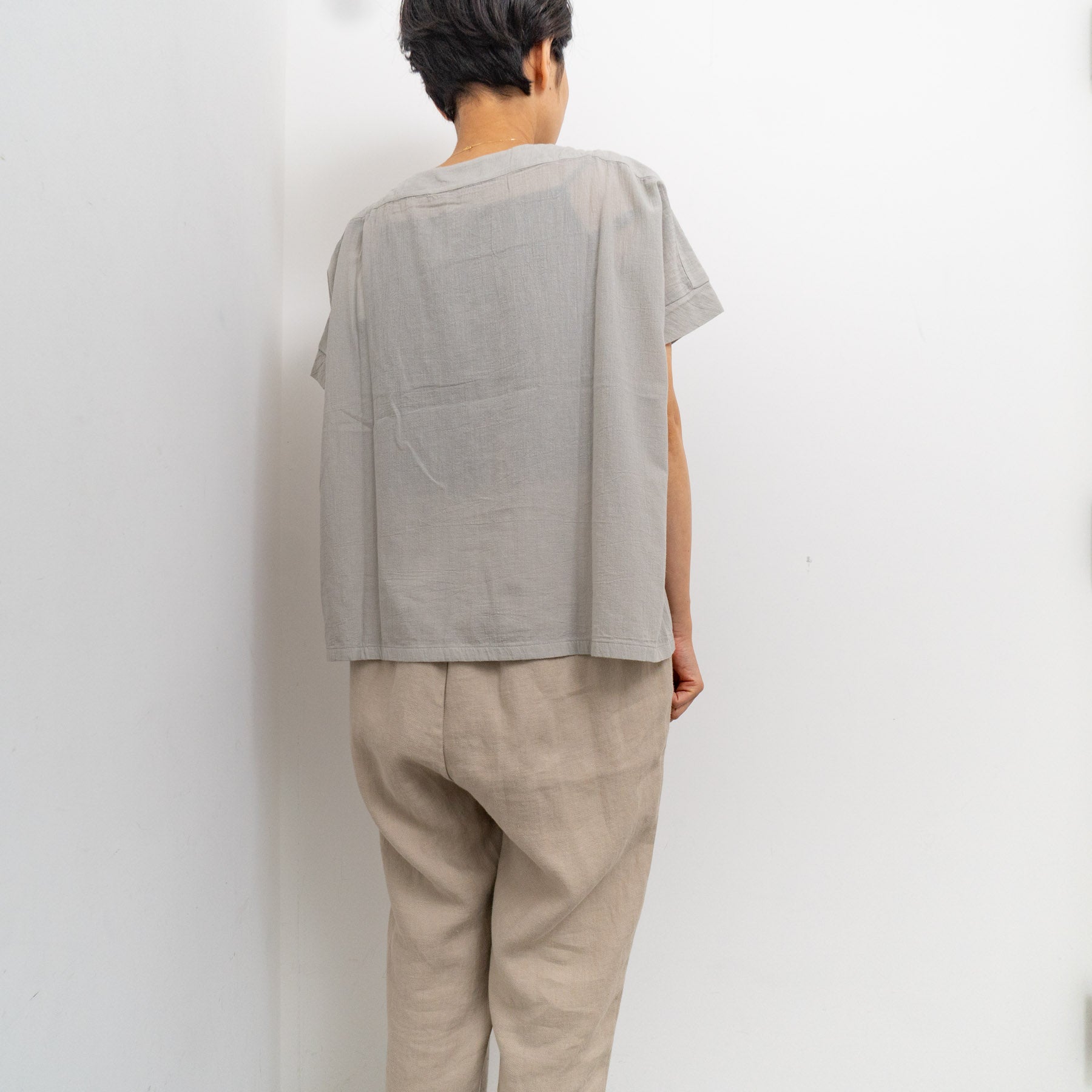 evam eva/ cotton narrow tuck pants – haus-netstore