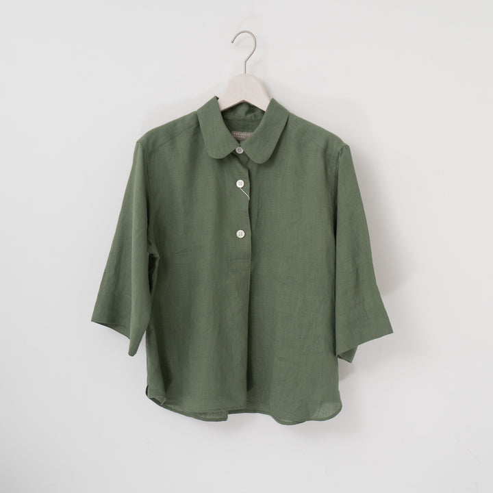 MARGARET HOWELL /WOMEN　LINEN VOILE col.GREEN - haus-netstore