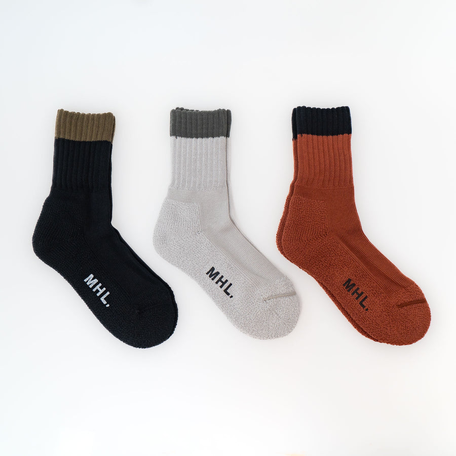 MHL. /WOMEN　CONTRAST RIB SPORT SOCK - haus-netstore