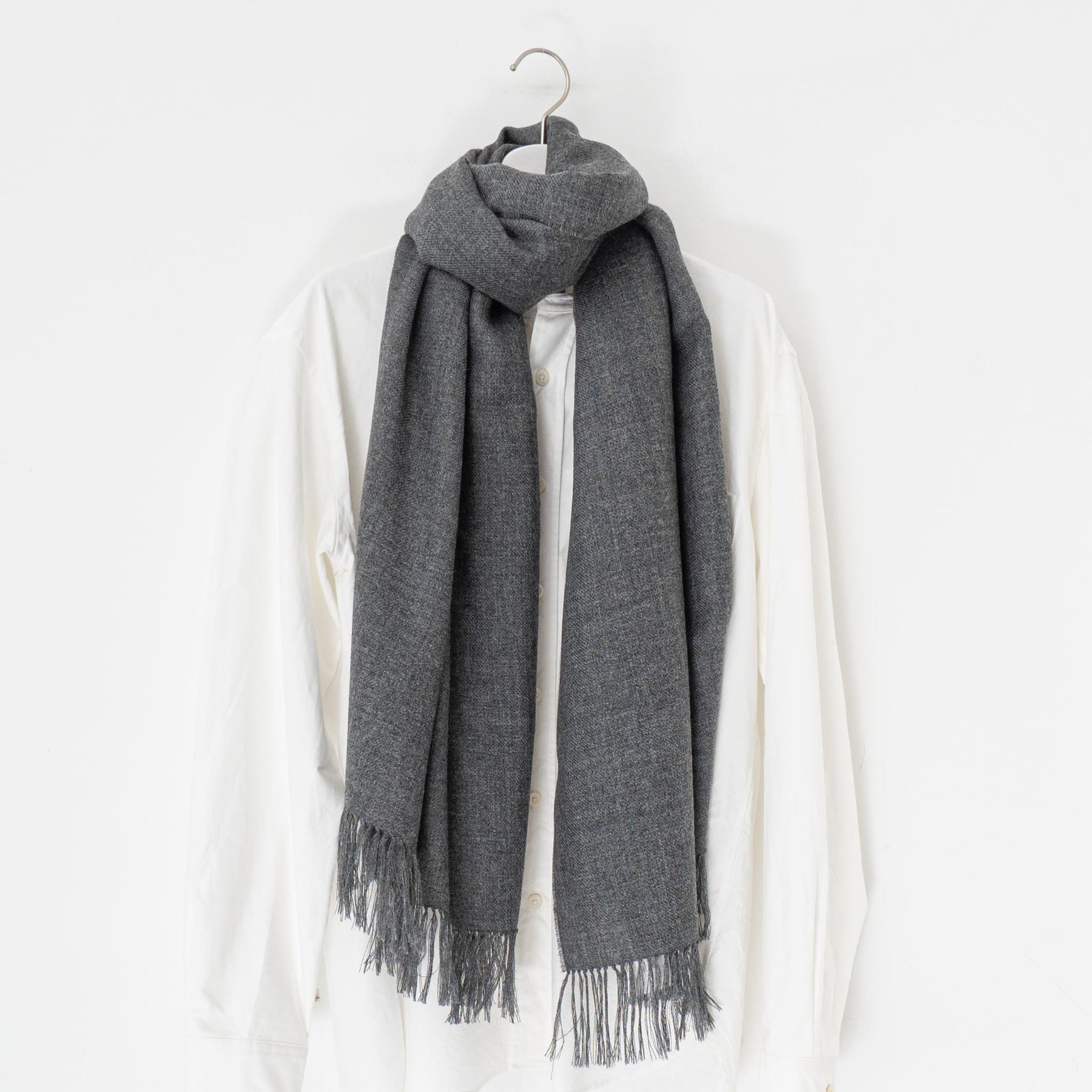 THE INOUE BROTHERS.../ Non Brushed Large Stole TIB21-AL2003ML-grey