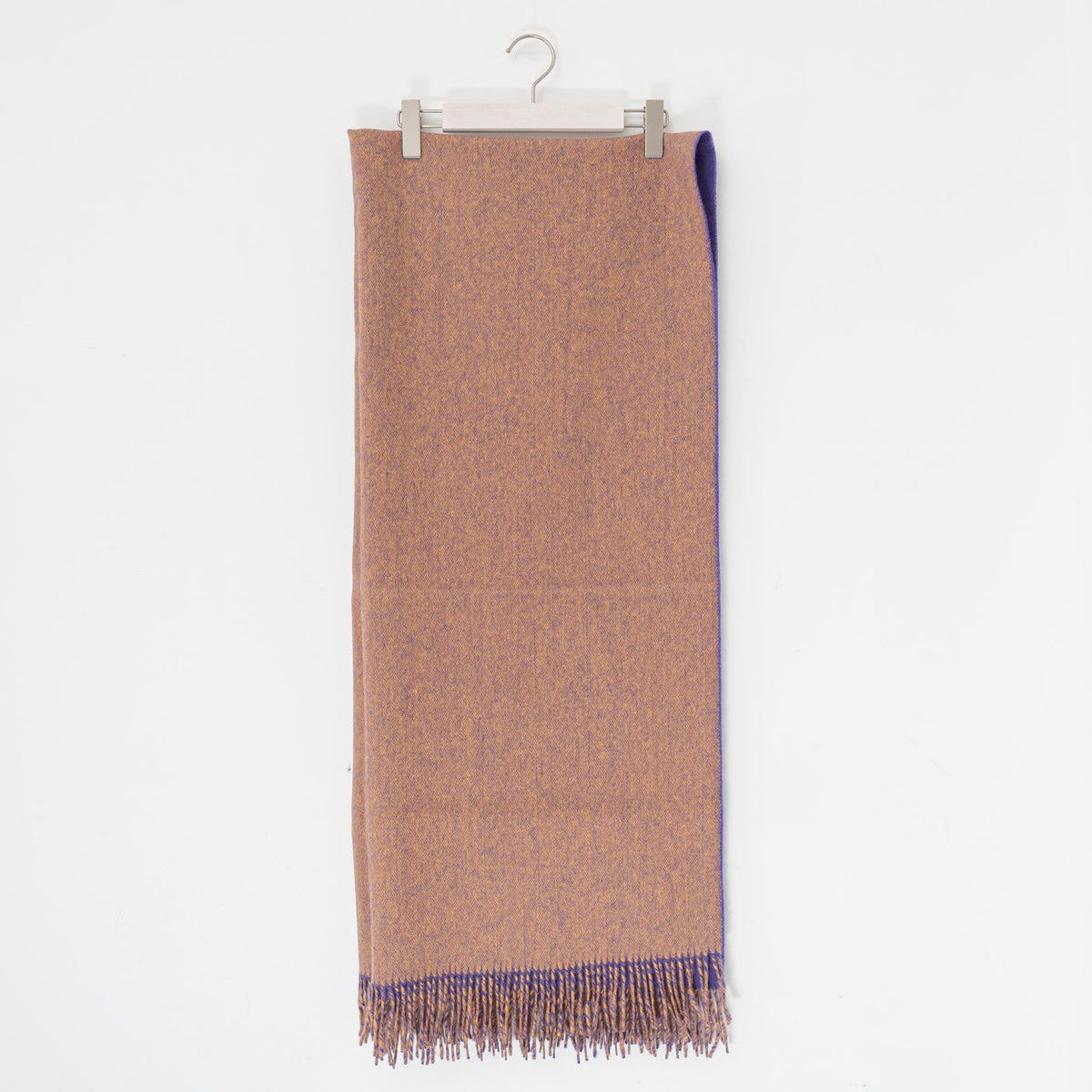 THE INOUE BROTHERS.../　Double Face Brushed Stole TIB21-AL2007ML purple-Yellow - haus-netstore
