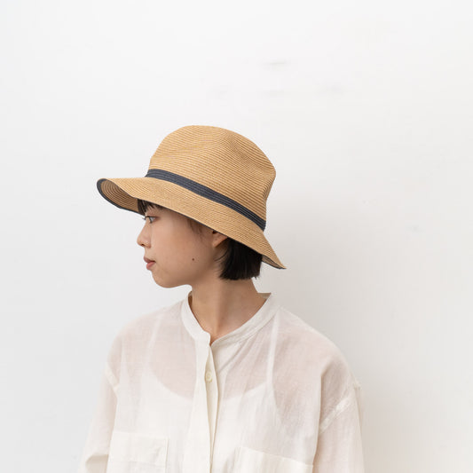 mature ha. /　BOXED HAT 7cm brim switch color line MBOX-106SW-Y - haus-netstore