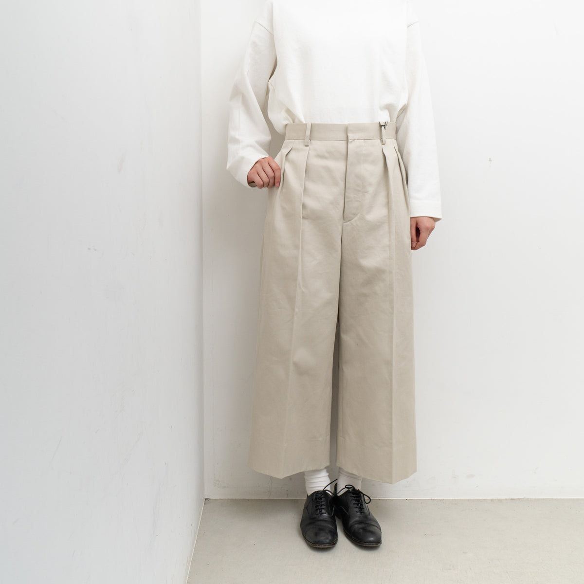 SCYE/WOMEN　Cotton Chino Cropped Wide Pants - haus-netstore