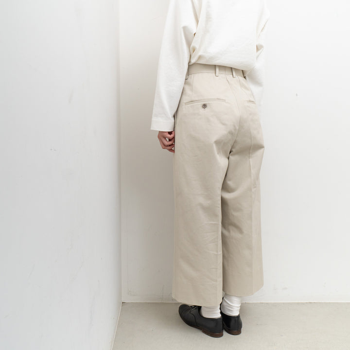SCYE/WOMEN　Cotton Chino Cropped Wide Pants - haus-netstore