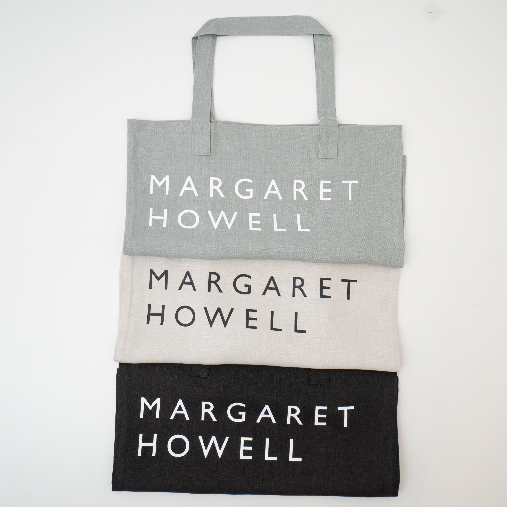 MARGARET HOWELL/ HOUSEHOLD GOODS LINEN LOGO BAG – haus-netstore