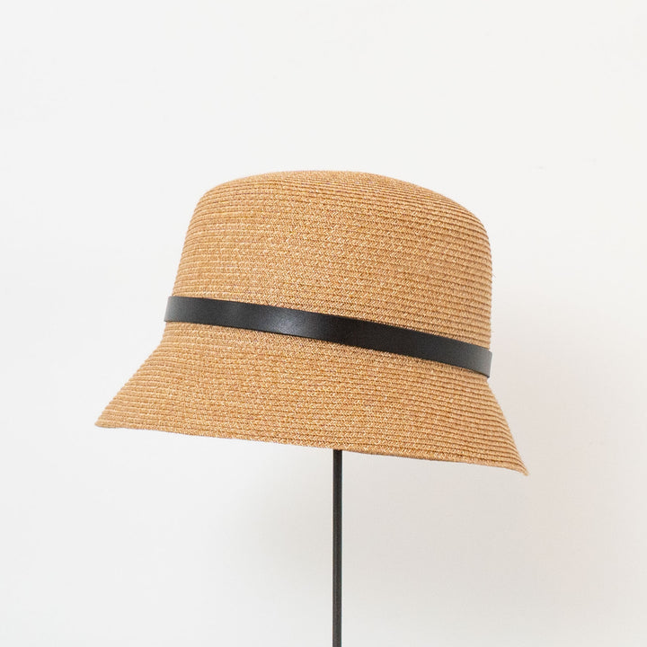 mature ha. /MEN　paper abaca bucket hat for men leather belt MBOX-799HTMLT-Y - haus-netstore