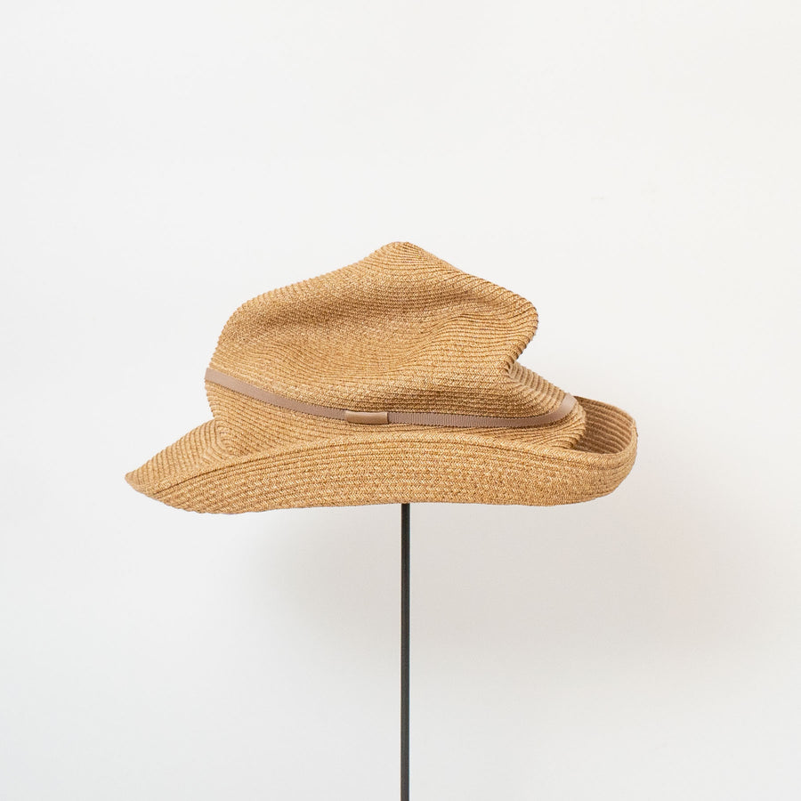 mature ha. /　BOXED HAT 11cm brim grosgrain ribbon MBOX-N101MX-Y - haus-netstore