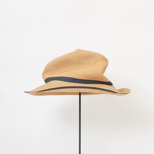 mature ha. /　BOXED HAT 7cm brim switch color line MBOX-106SW-Y - haus-netstore