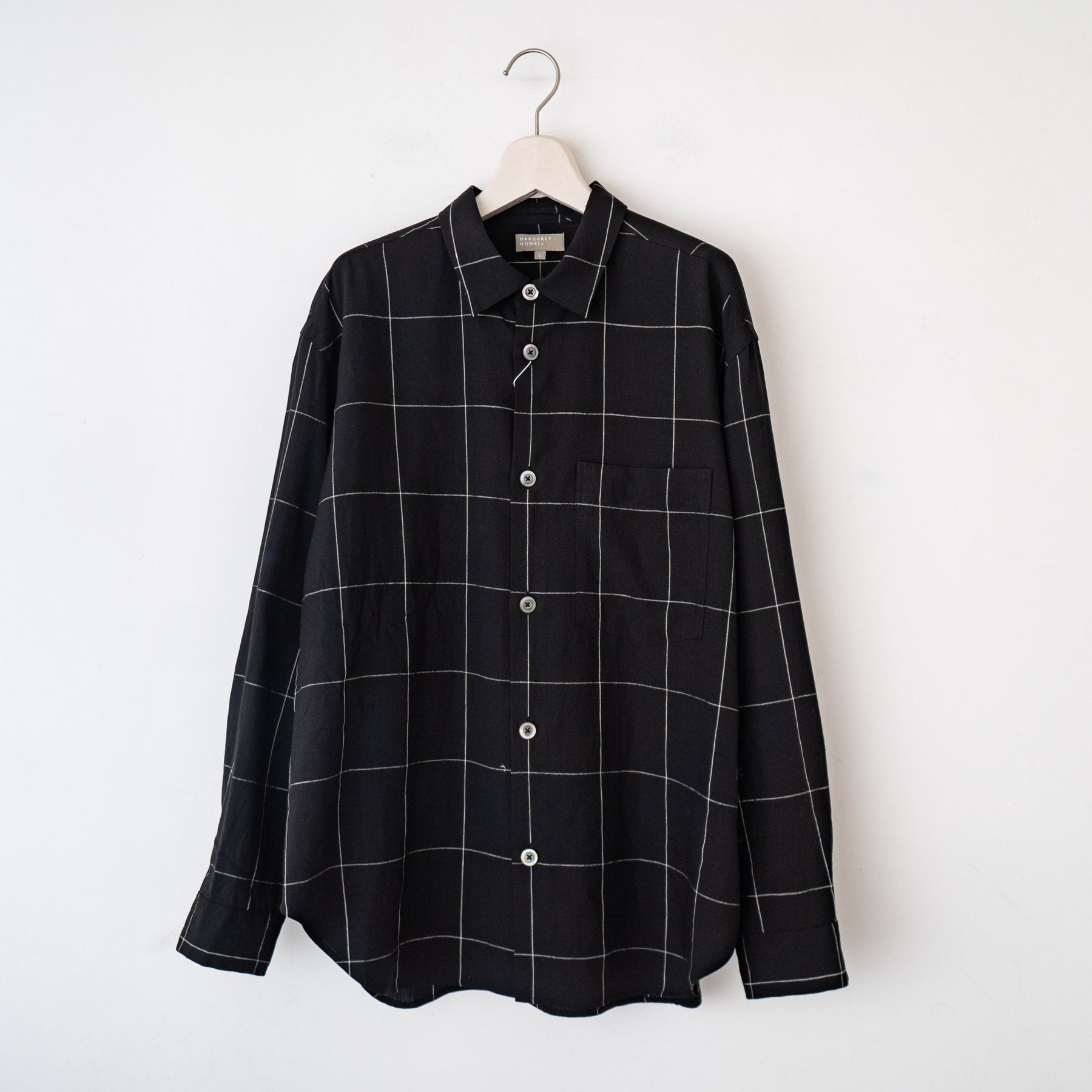 MARGARET HOWELL /MEN OVERSIZED CHECK LINEN – haus-netstore