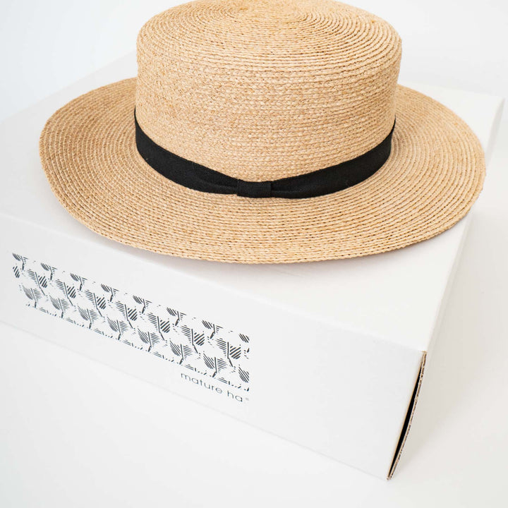 mature ha. /　raffia hat MAS23-14 - haus-netstore