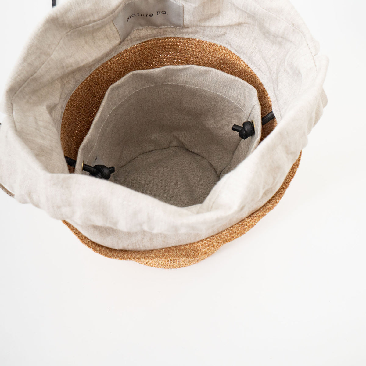 2026SS mature ha.｜paper abaca braid bucket bag small MBOX-700BUBGS