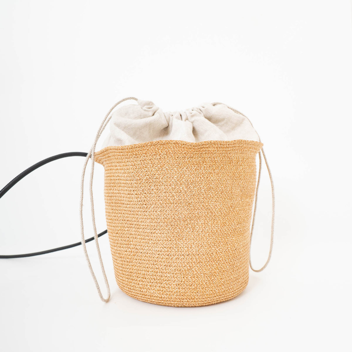 2026SS mature ha.｜paper abaca braid bucket bag small MBOX-700BUBGS