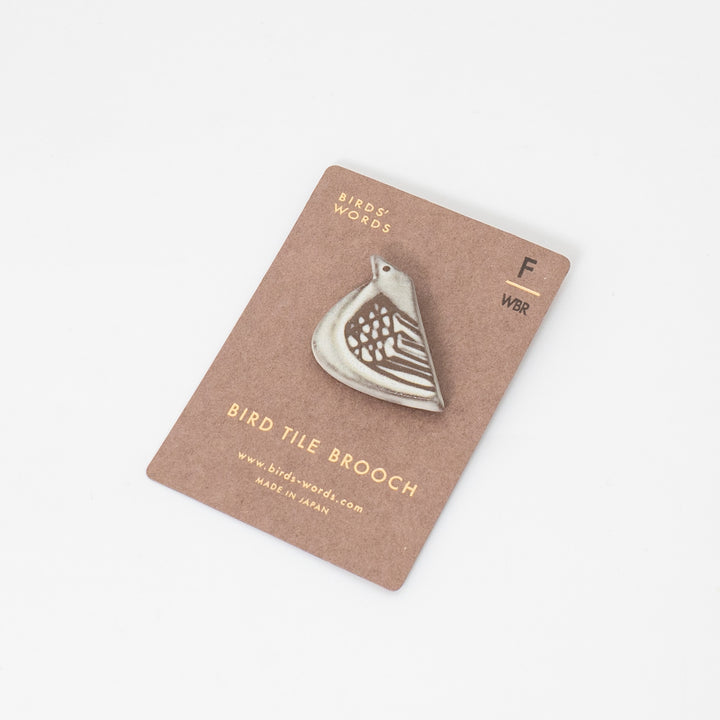 BIRDS' WORDS/　BIRD TILE BROOCH ＜WH/BR-F＞-Y - haus-netstore