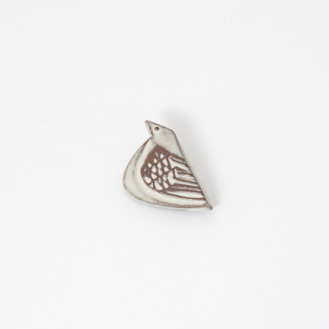 BIRDS' WORDS/　BIRD TILE BROOCH ＜WH/BR-F＞-Y - haus-netstore