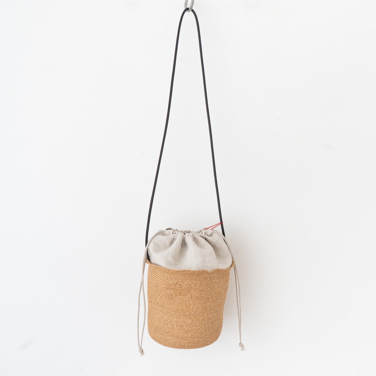 2026SS mature ha.｜paper abaca braid bucket bag small MBOX-700BUBGS