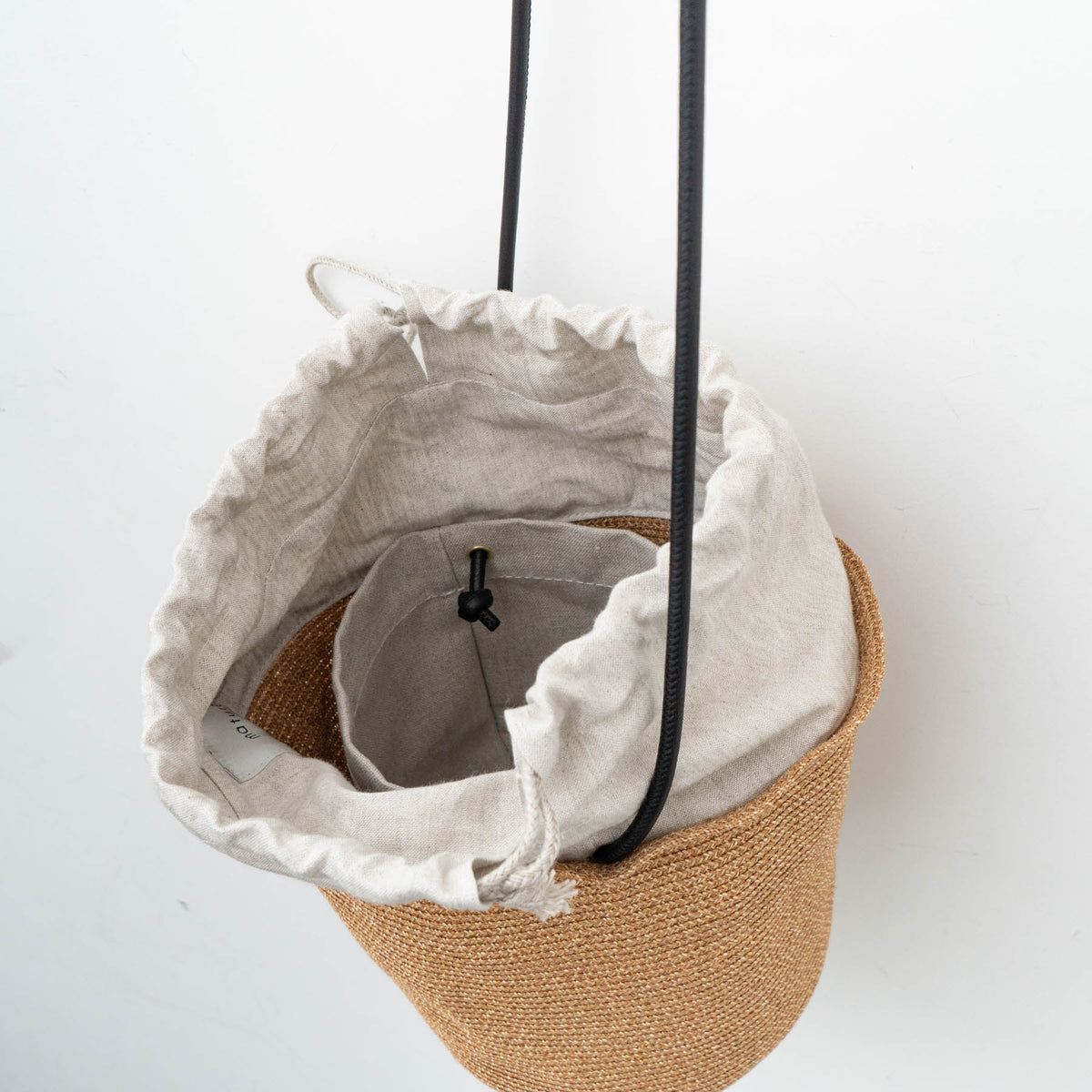 2026SS mature ha.｜paper abaca braid bucket bag small MBOX-700BUBGS