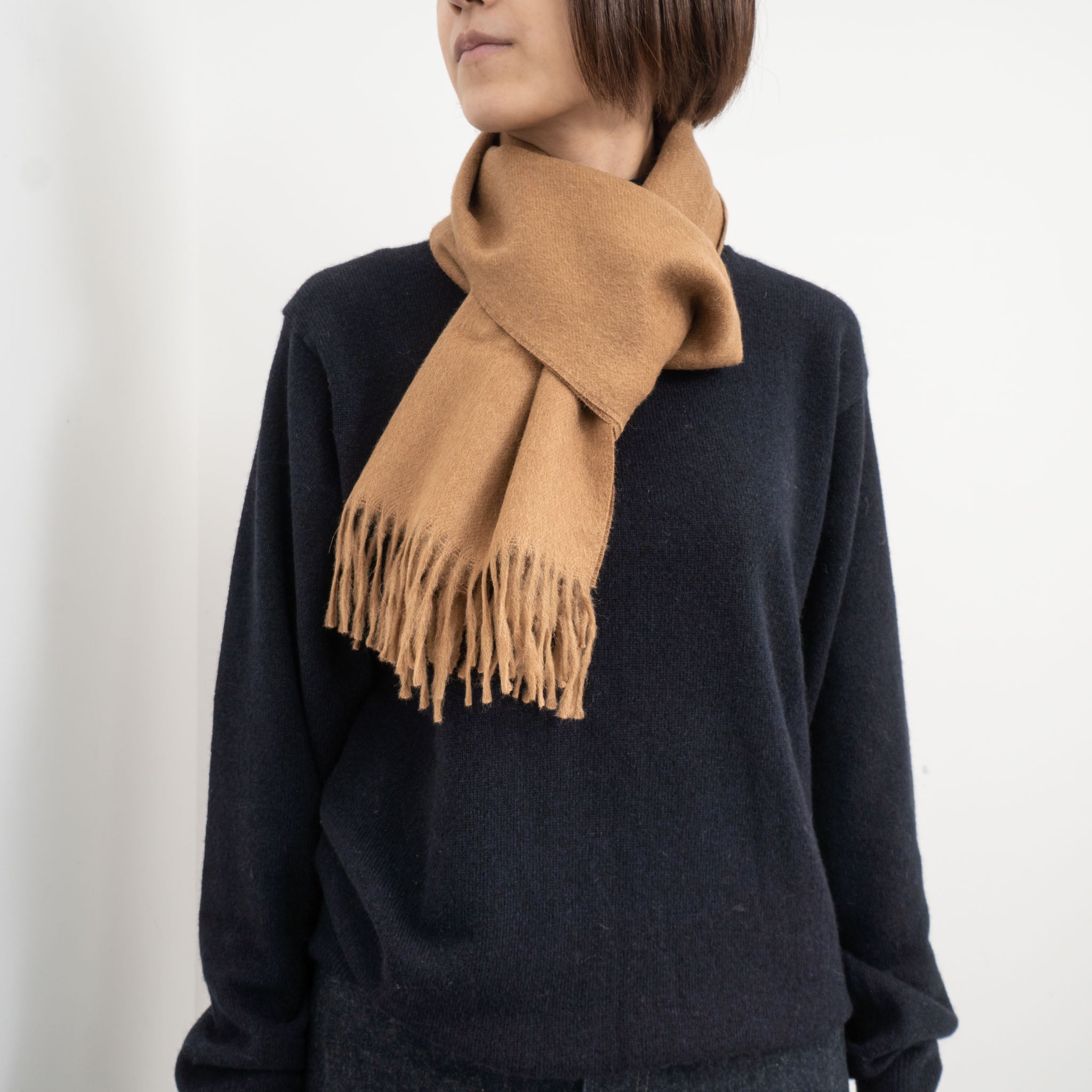 THE INOUE BROTHERS.../ Brushed Scarf TIB21-AL2001ML-camel – haus