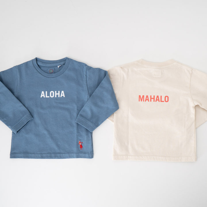 キッズ – SUNSHINE+CLOUD/　grown in the sun キッズ L/S Tシャツ ”ALOHA-MAHALO” - haus-netstore