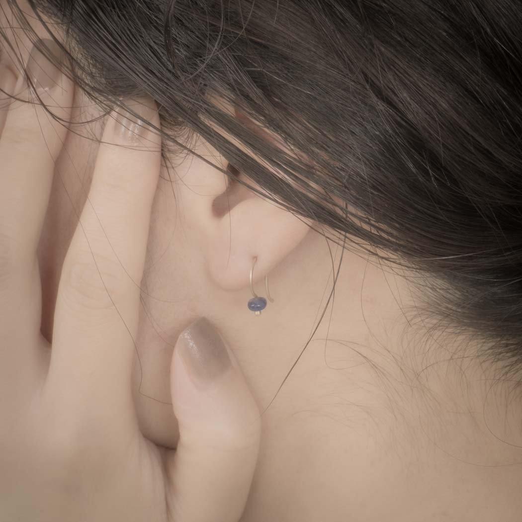 Carla Caruso/　Gem Drop Earrings-Blue Sapphire-Y・H - haus-netstore